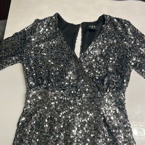 O.P.T Dress Anthropologie Silver Sequin Size Xs